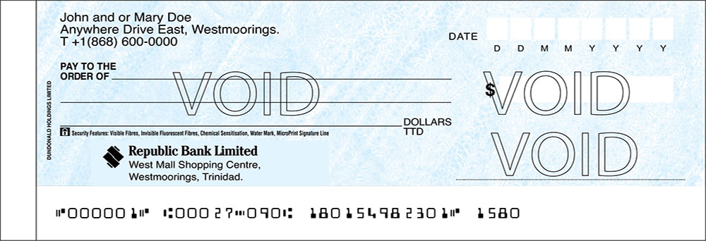 Personal Cheque Layout